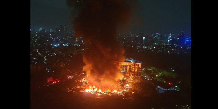 kebakaran kemayoran gempol